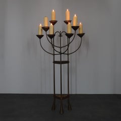 Chandelier de sol unique, forgé à la main, Pays-Bas, c. 1925-1938
