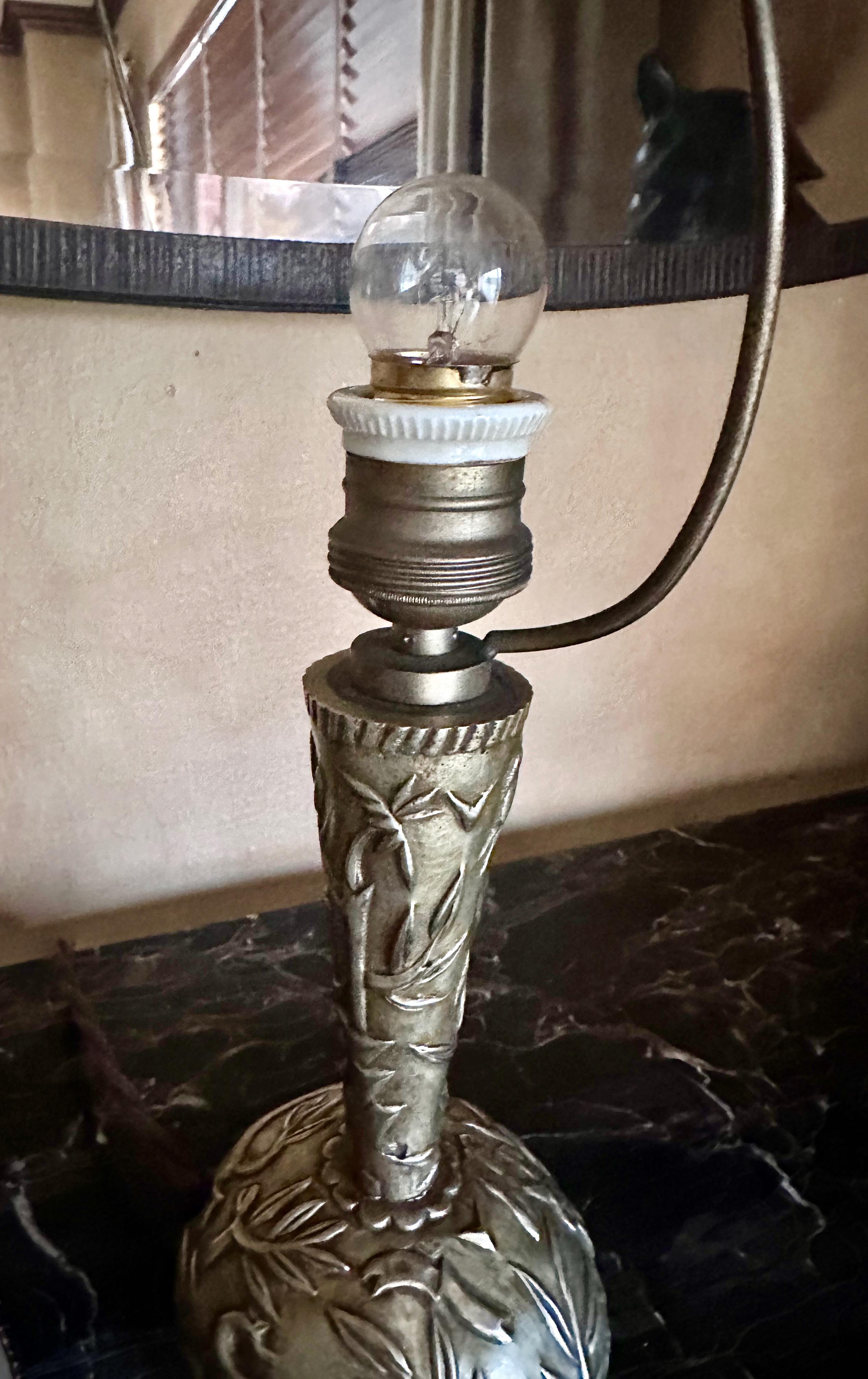 Unique Hand Hammered Brass Lamp Wiener Werkstatte Karl Hagenauer Dagobert Peche  For Sale 8