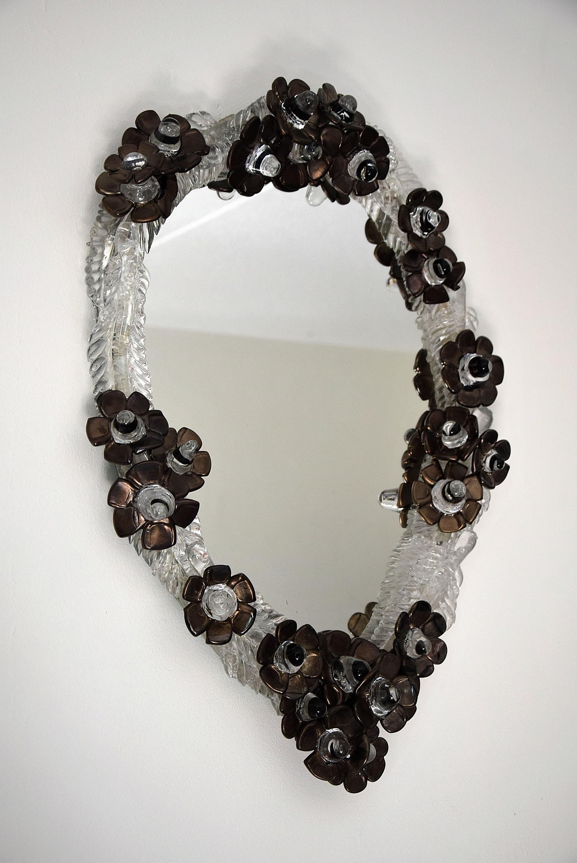Unique Handmade Glass Mirror by Artist Debby Eerens 7