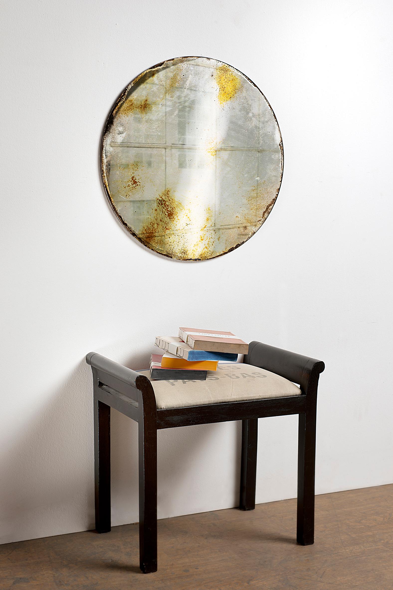Contemporary Unique Handmade Grisaille Alice Mirror
