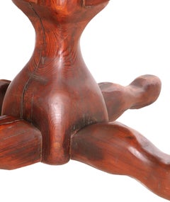 Einzigartiger handgefertigter rustikaler brutalistischer Arts and Crafts-Esstisch aus massivem Kiefernholz, 1970er Jahre