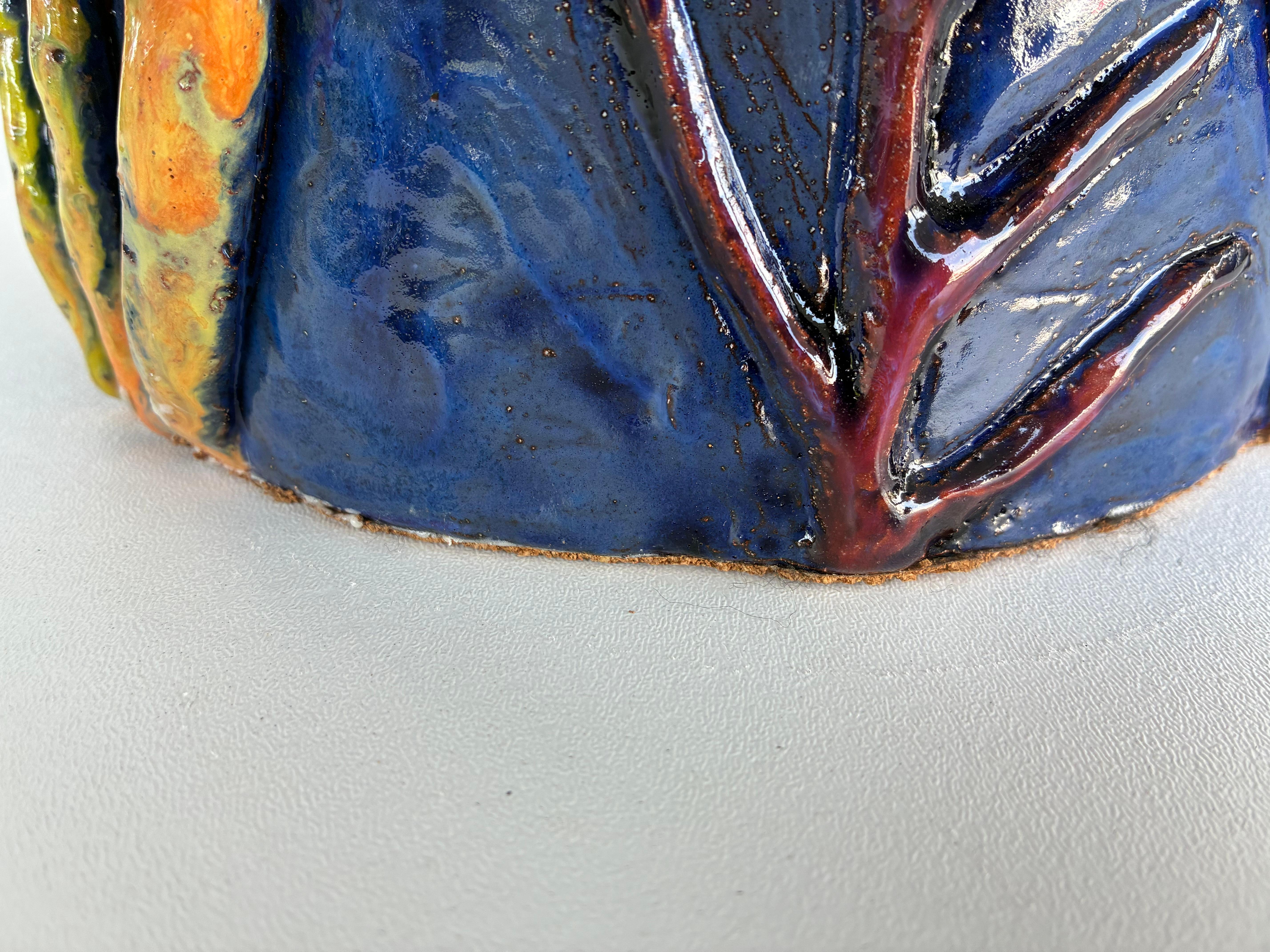 Unique Hand Made Sculptural Glazed Ceramic Umbrella Stand by Rexx Fischer 2024 (en anglais) en vente 3