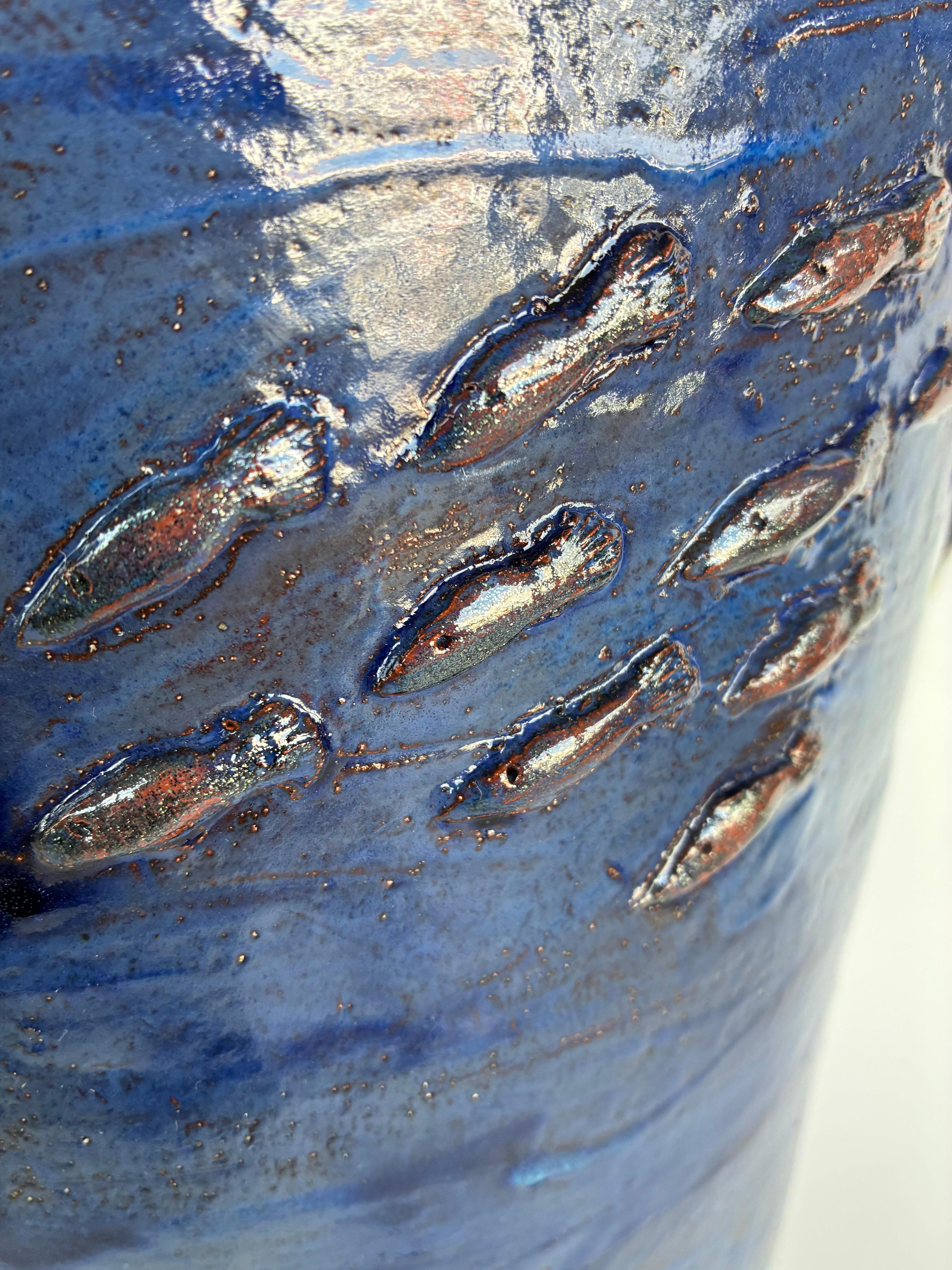 XXIe siècle et contemporain Unique Hand Made Sculptural Glazed Ceramic Umbrella Stand by Rexx Fischer 2024 (en anglais) en vente