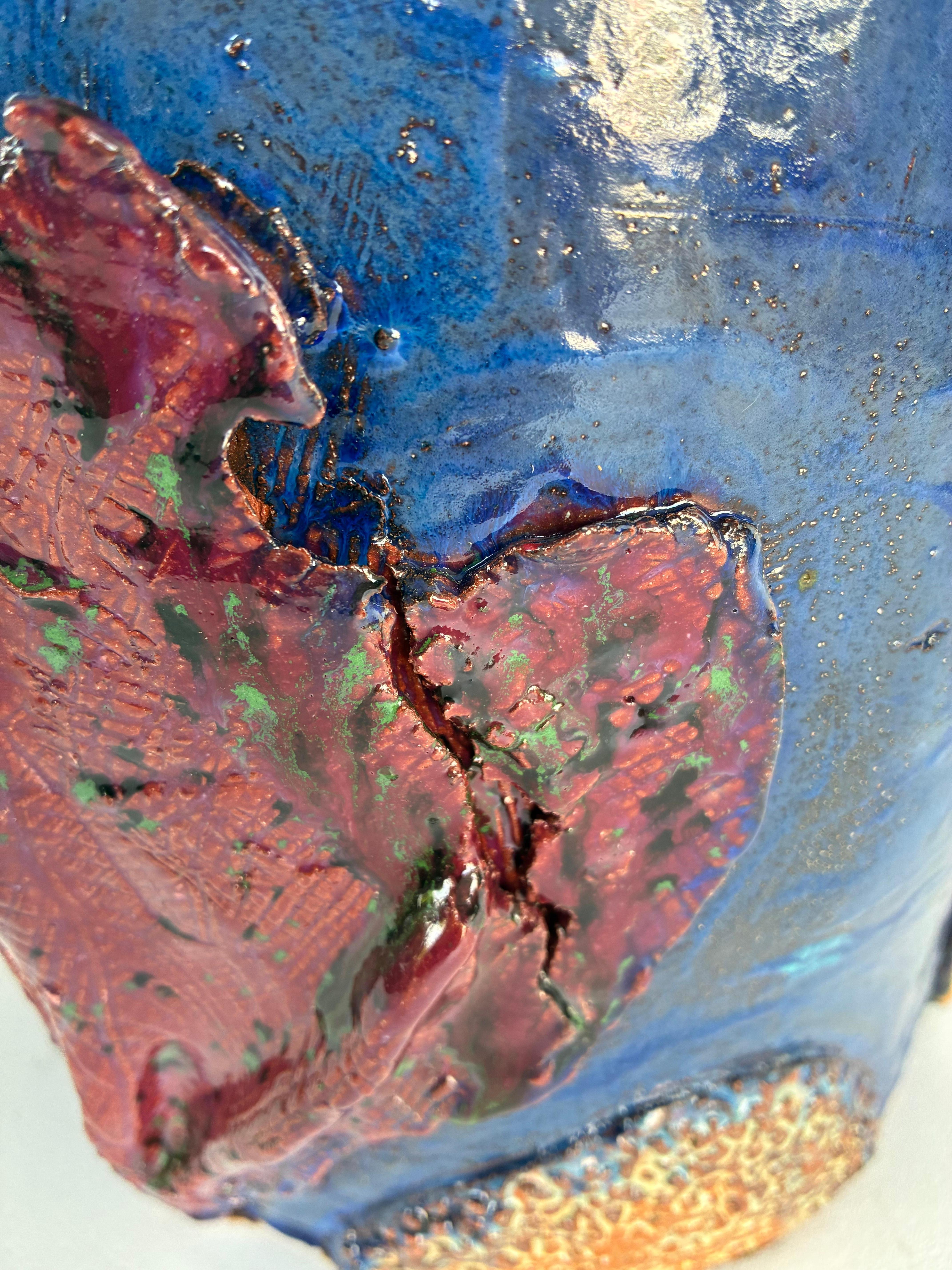 Céramique Unique Hand Made Sculptural Glazed Ceramic Umbrella Stand by Rexx Fischer 2024 (en anglais) en vente