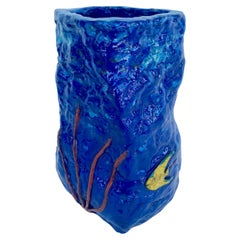 Unique Hand Made Sculptural Glazed Ceramic Umbrella Stand by Rexx Fischer 2024 (en anglais)