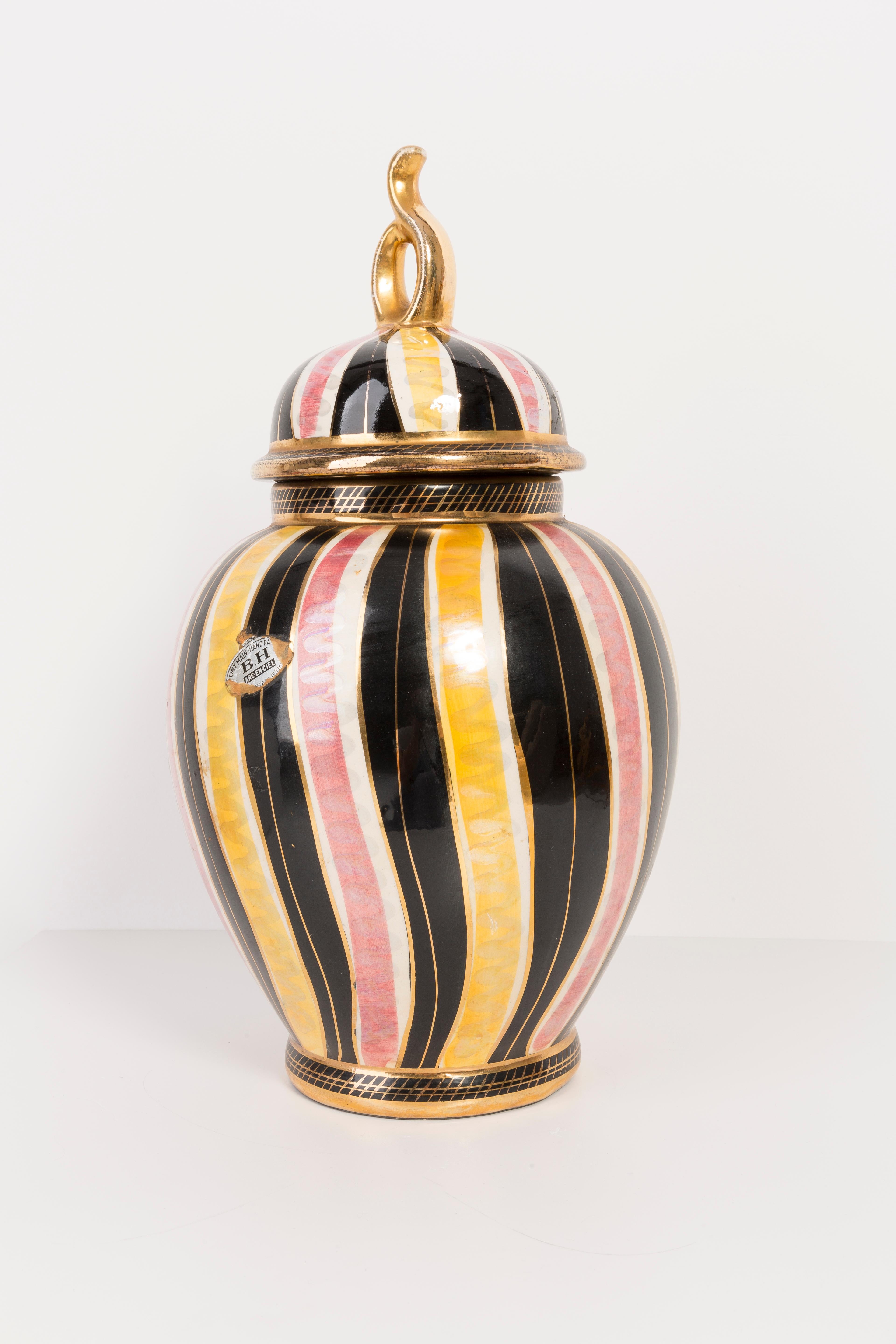 Mid-Century Modern Unique Hand Painted Vase Box, 20th Century, Europe, 1960s