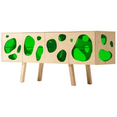 Unique Hand Signed Campana Brothers Sideboard Aquario Prototype Glass and Wood
