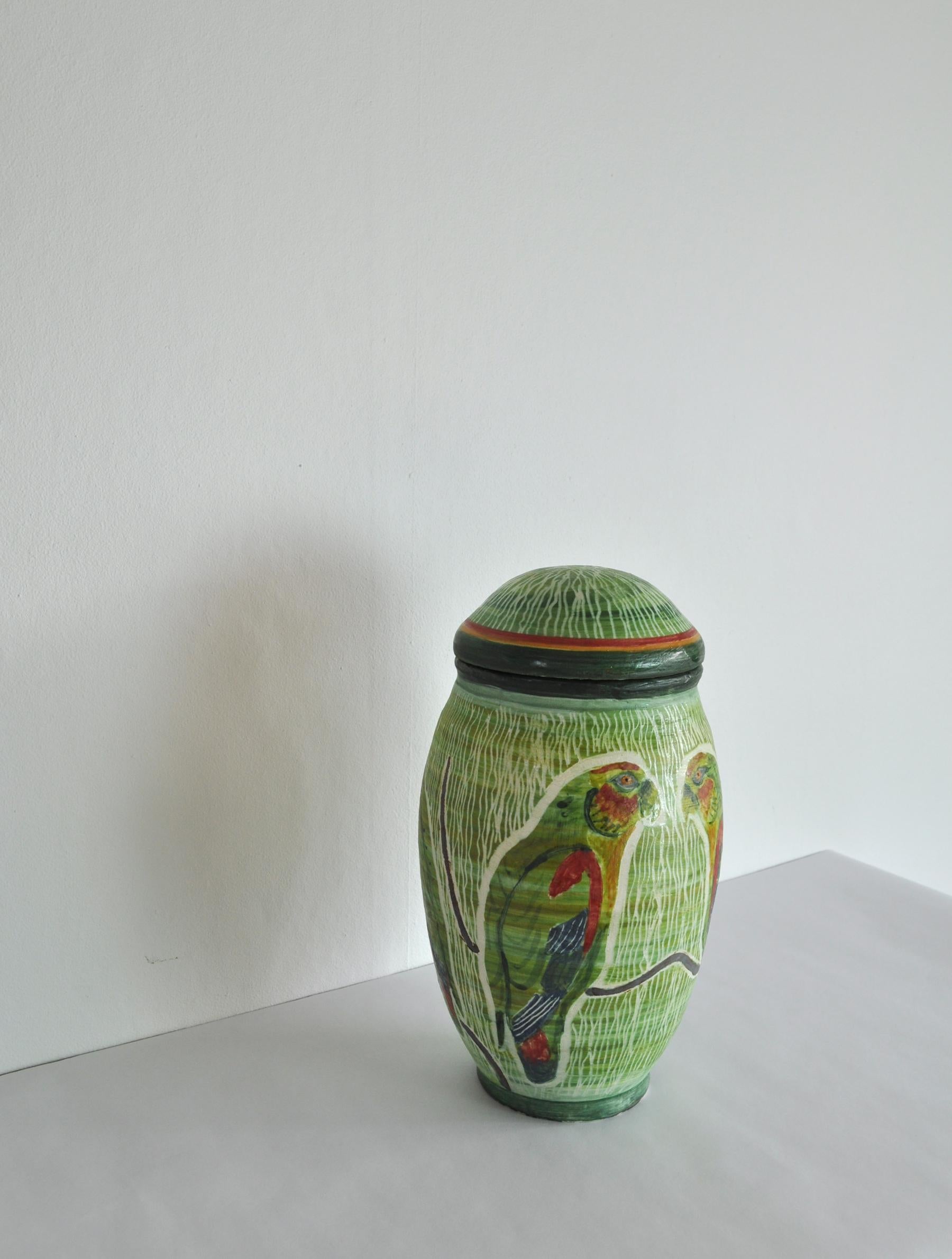 Unique Hand-Thrown and Hand-Glazed Danish Ceramic Vase or Jar In New Condition For Sale In Vordingborg, DK