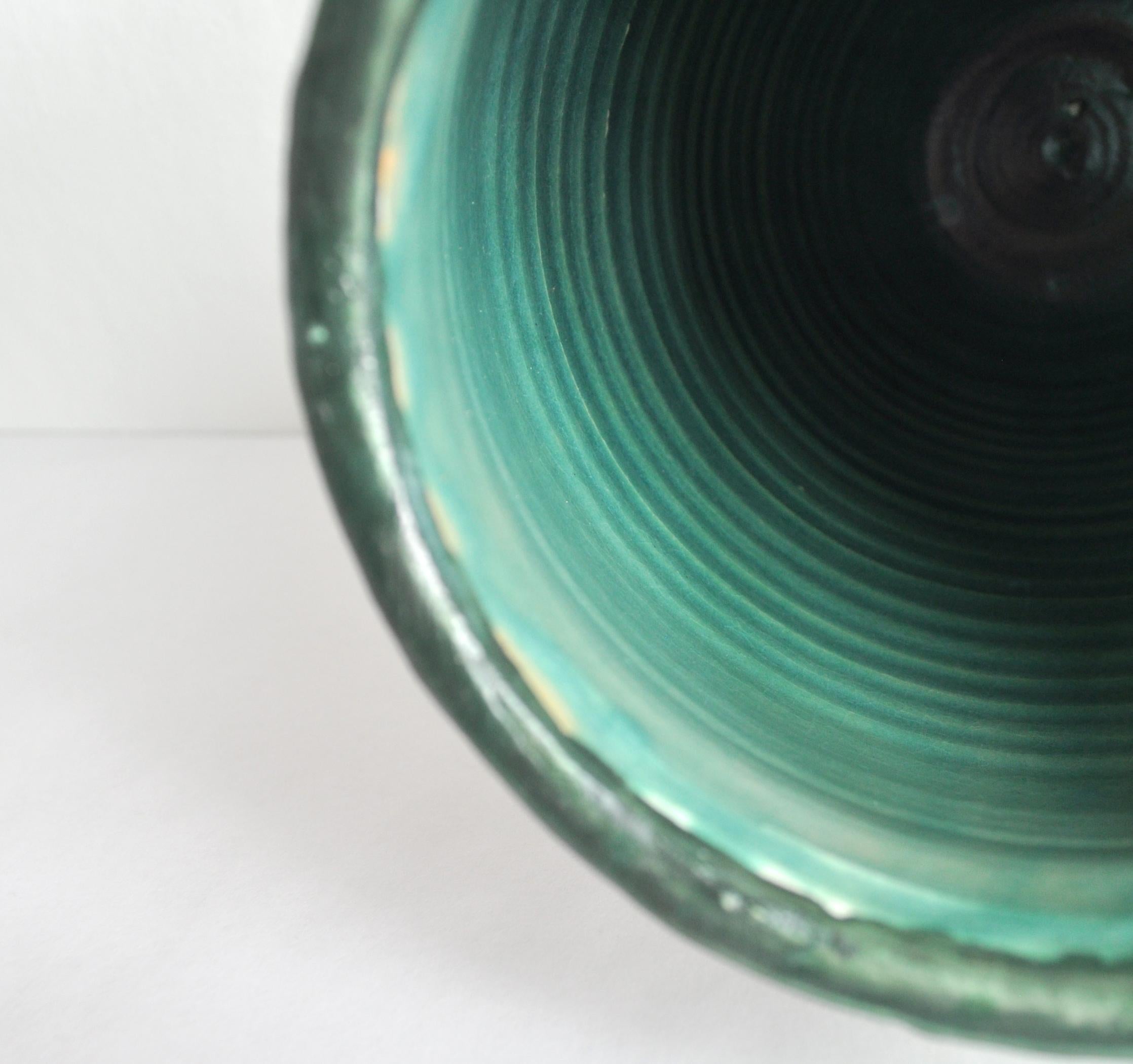 Unique Hand-Thrown and Hand-Glazed Danish Ceramic Vase or Jar For Sale 3