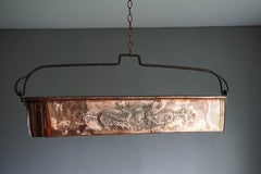 Unique Handcrafted Antique Copper Kitchen Pan for Cooking Fish, Eal, Pike Etc