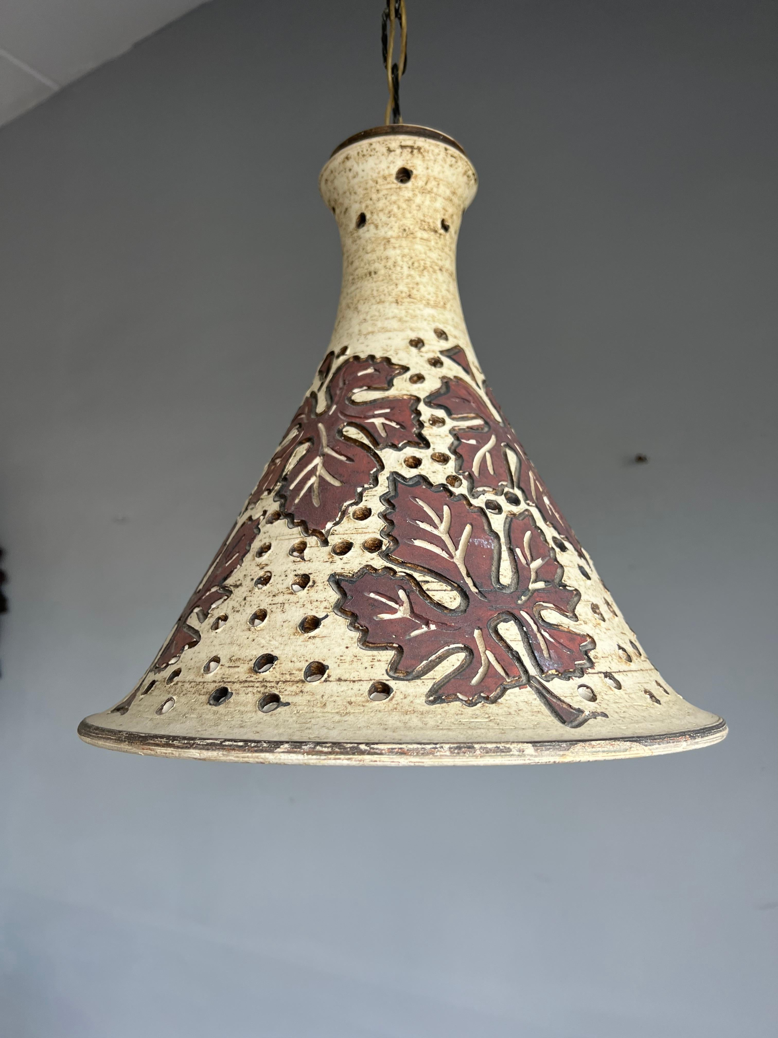 Unique Handcrafted Danish Ceramic Pendant Jette Hellerøe Light Fixture, 1970s For Sale 11