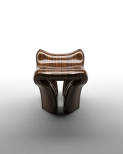 Unique Handcrafted Organic Shaped Curved Bone Stool by NUMO
