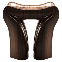 Unique Handcrafted Organic Shaped Curved Bone Stool by NUMO
