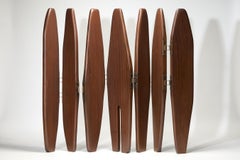 Unique Handcrafted PANAMA III Bronze Walnut Wood Screen By Reda Amalou Design