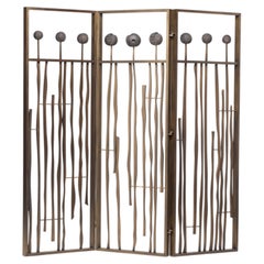 Unique Handcrafted PARAVENT ADAMA Bronze Stoneware Screen By Reda Amalou Design