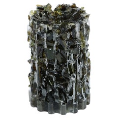 Unique handcrafted vase made from crushed wine bottle glass – VASE Two