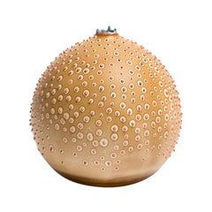 Unique Handmade 21st Century Medium Round Hesse Vase in Ochre
