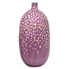 Unique Handmade 21st Century Oblong Vase in Orchid by Elyse Graham