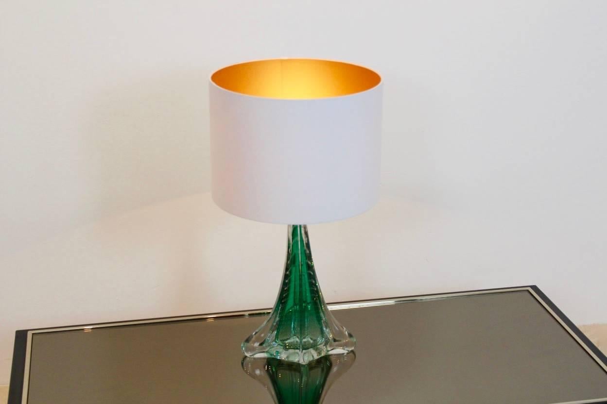 Unique Handmade Boussu Translucent Glass Table Lamp, Belgium, 1960s 1