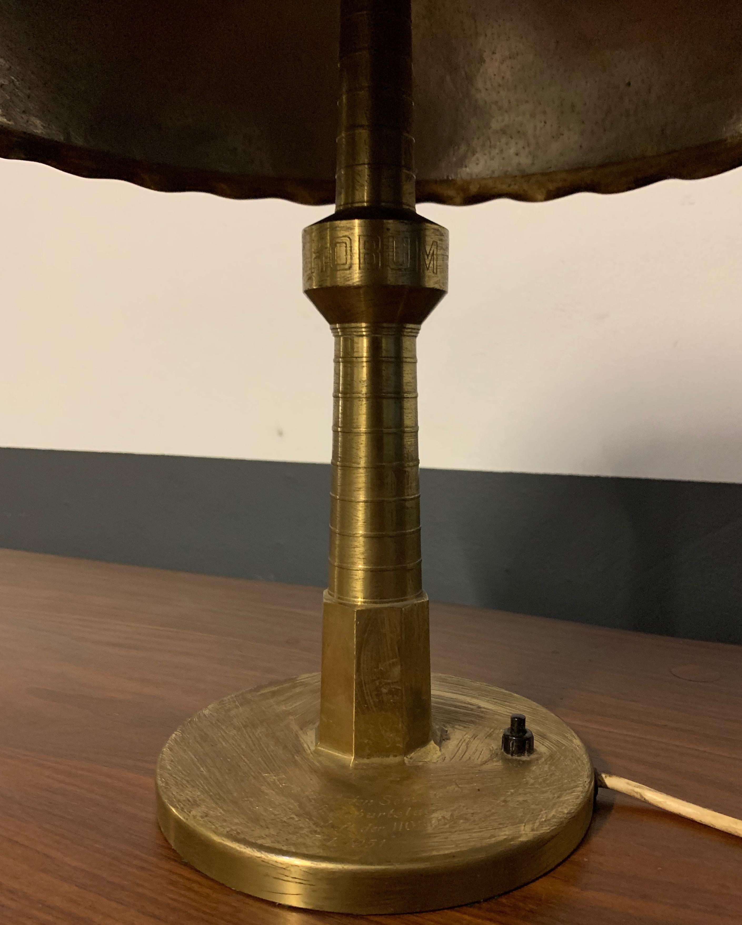 Unique Handmade Brass Table Lamp For Sale 3