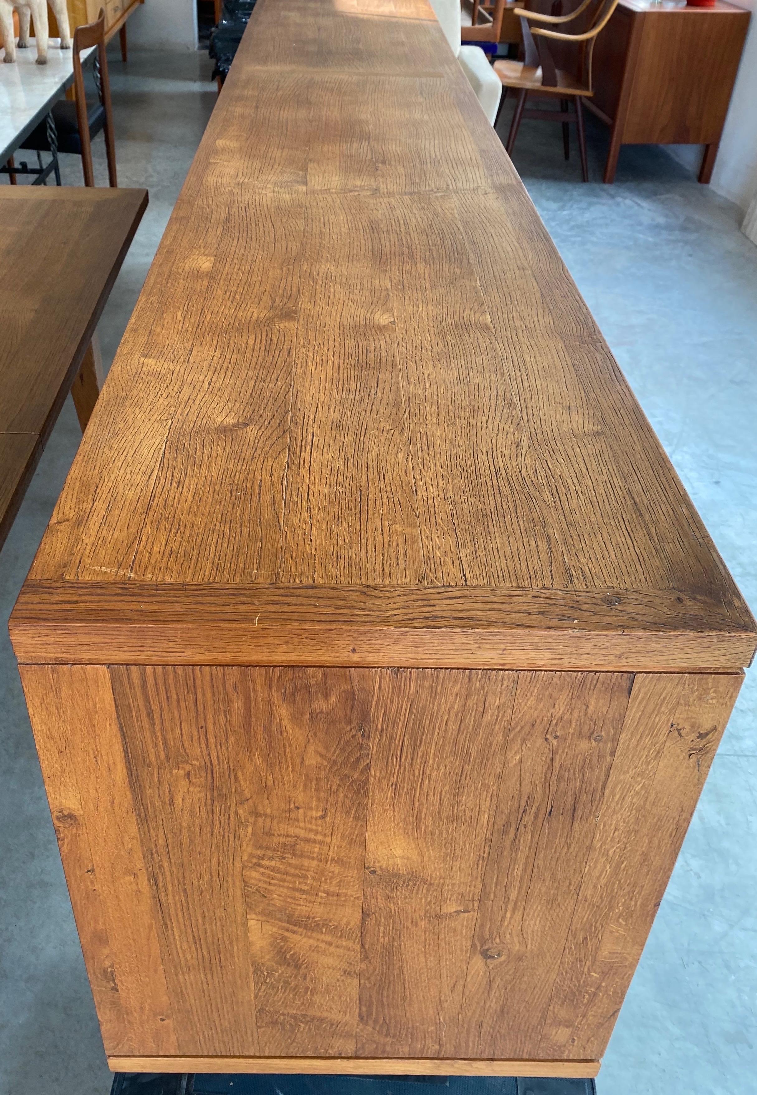 Unique Handmade Brutalist Oak Large Sideboard 1950's, Belgium 2