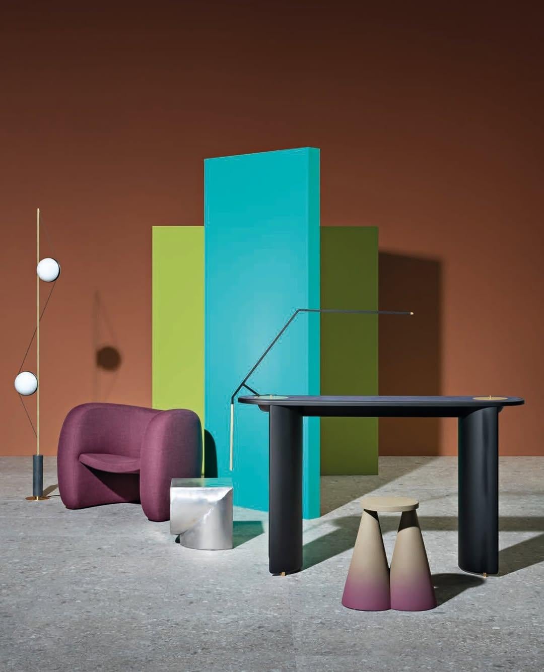 Petite table d'appoint Isola en céramique Choco faite à la main par Cara Davide en vente 11