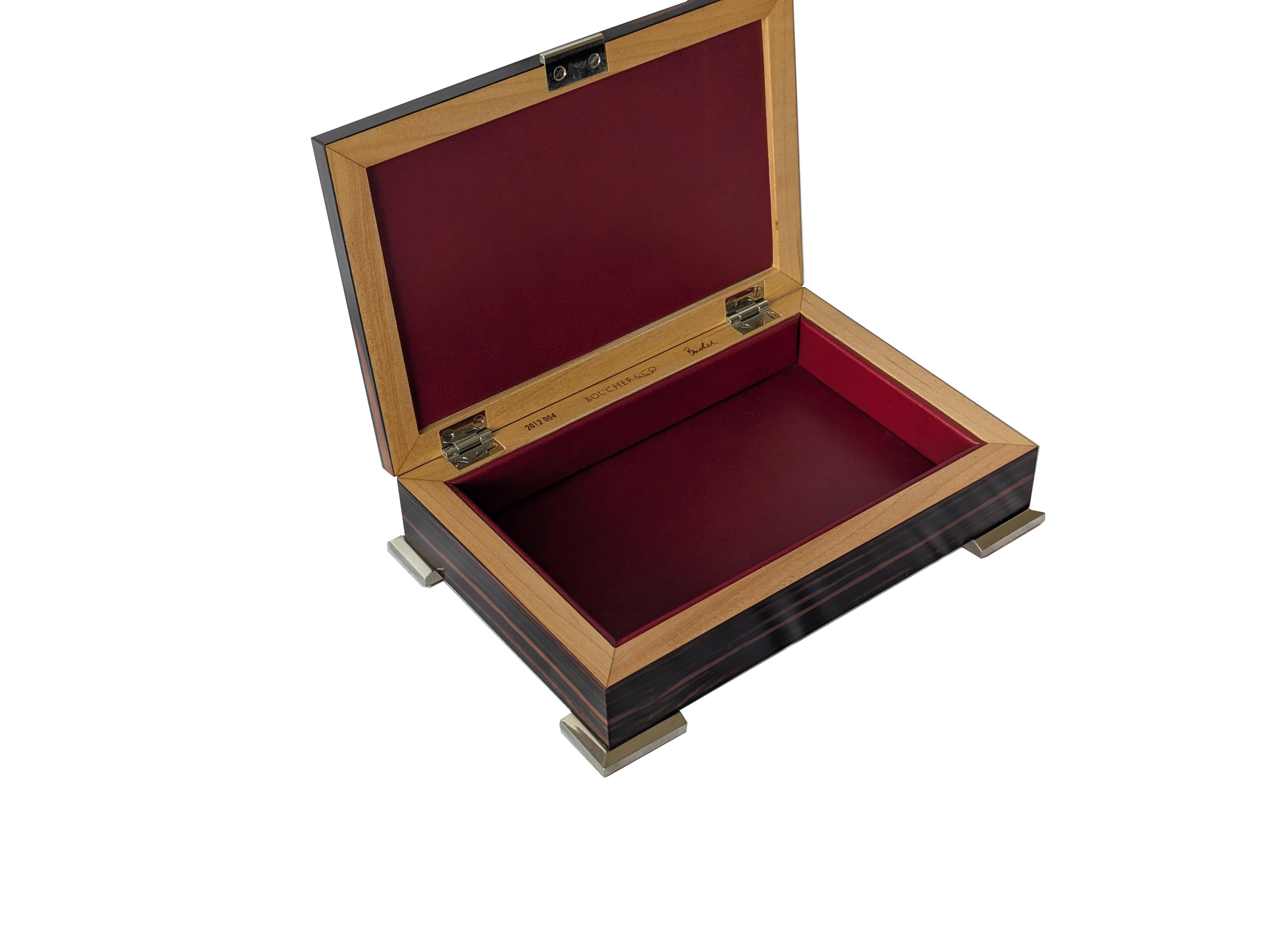 Art Deco One of a Kind - Decorative Box Macassar & Shagreen -21st Century Australia For Sale