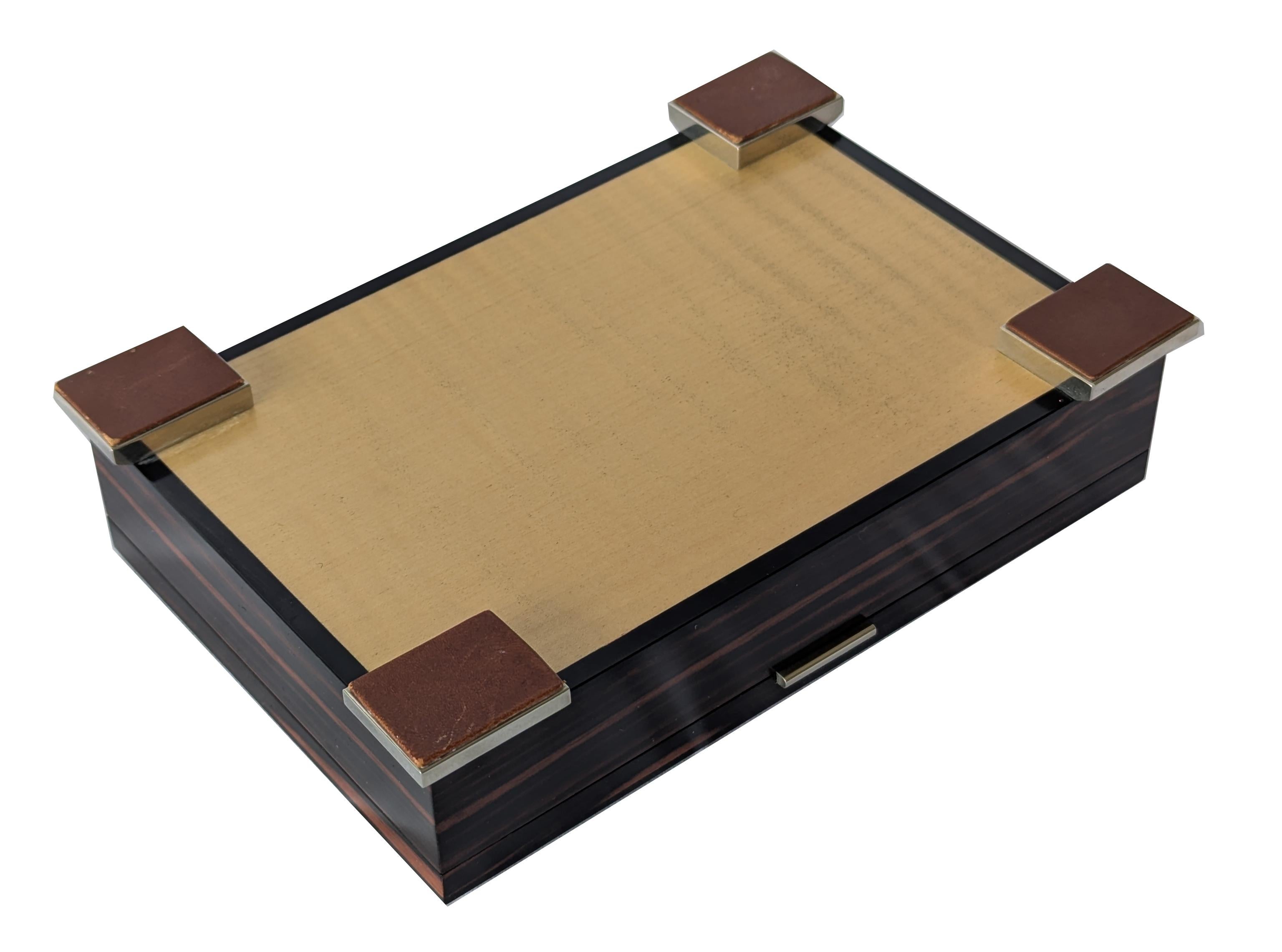 Inlay One of a Kind - Decorative Box Macassar & Shagreen -21st Century Australia For Sale