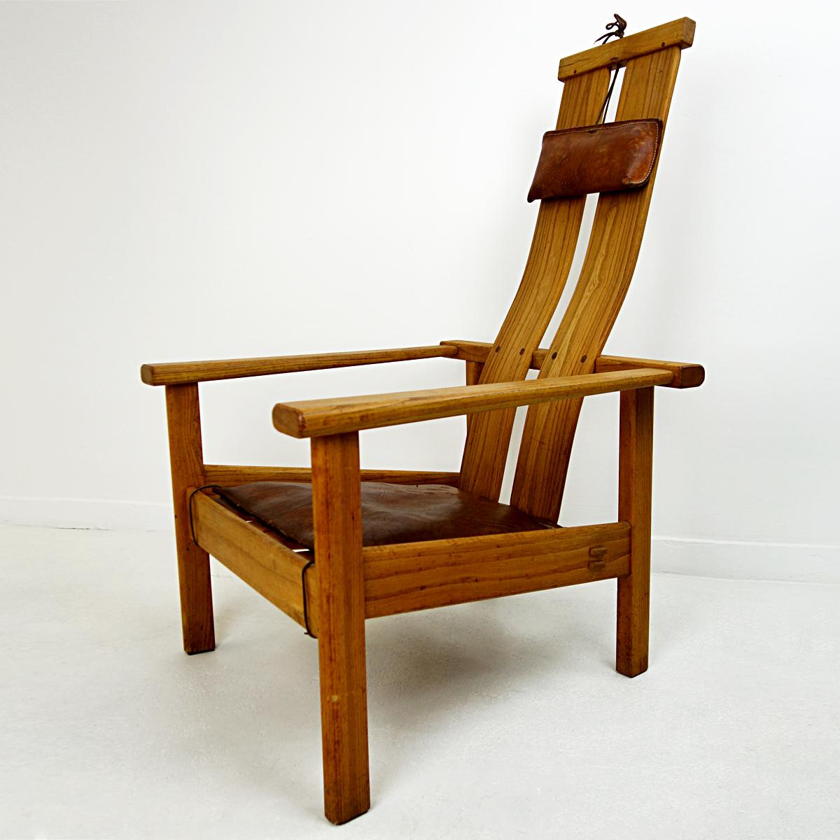 Mid-Century Modern Unique Handmade Easy Chair Designed and Made by Stefan During, Signed and Dated For Sale