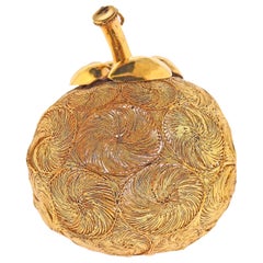 Unique Handmade Gold Lace Pendant Object