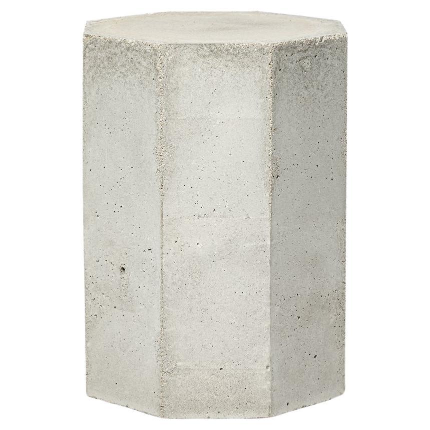 unique handmade grey concrete stool 21st century design by Les Usagers 30 cm For Sale