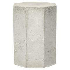 unique handmade grey concrete stool 21st century design by Les Usagers 30 cm
