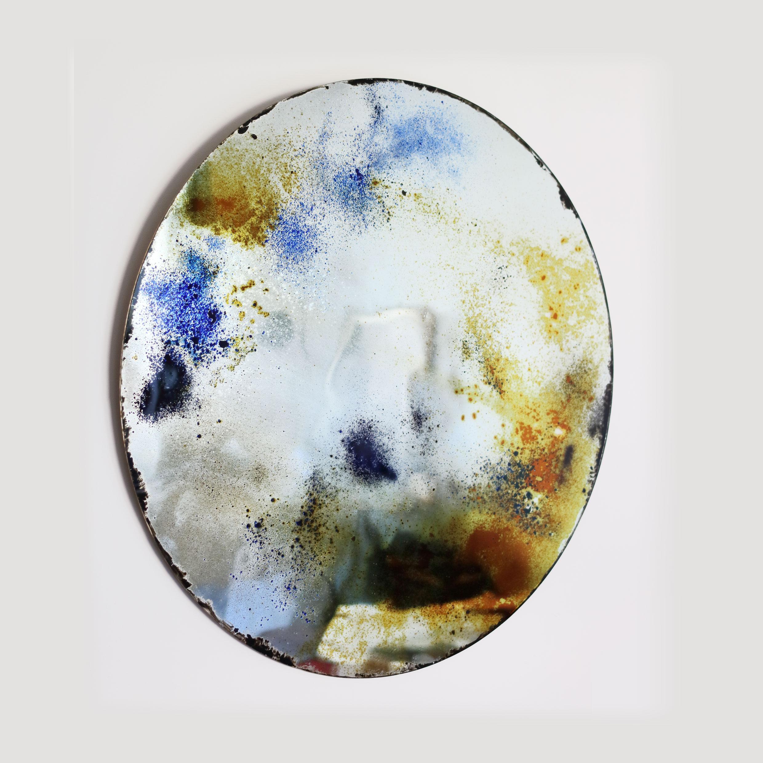 Postmoderne Miroir Grisaille Alice unique fait à la main en vente