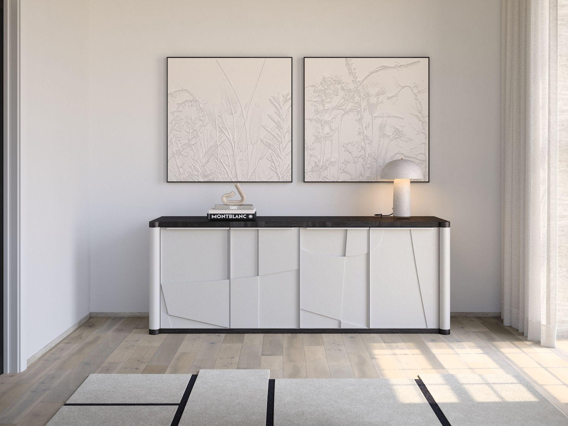 Unique, Handmade Lacquered and Black Oak Ariadne Sideboard by Ultramobili For Sale 5