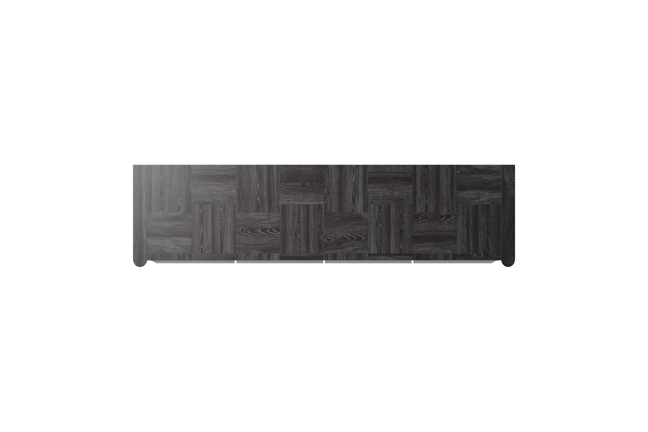Italian Unique, Handmade Lacquered and Black Oak Ariadne Sideboard by Ultramobili For Sale