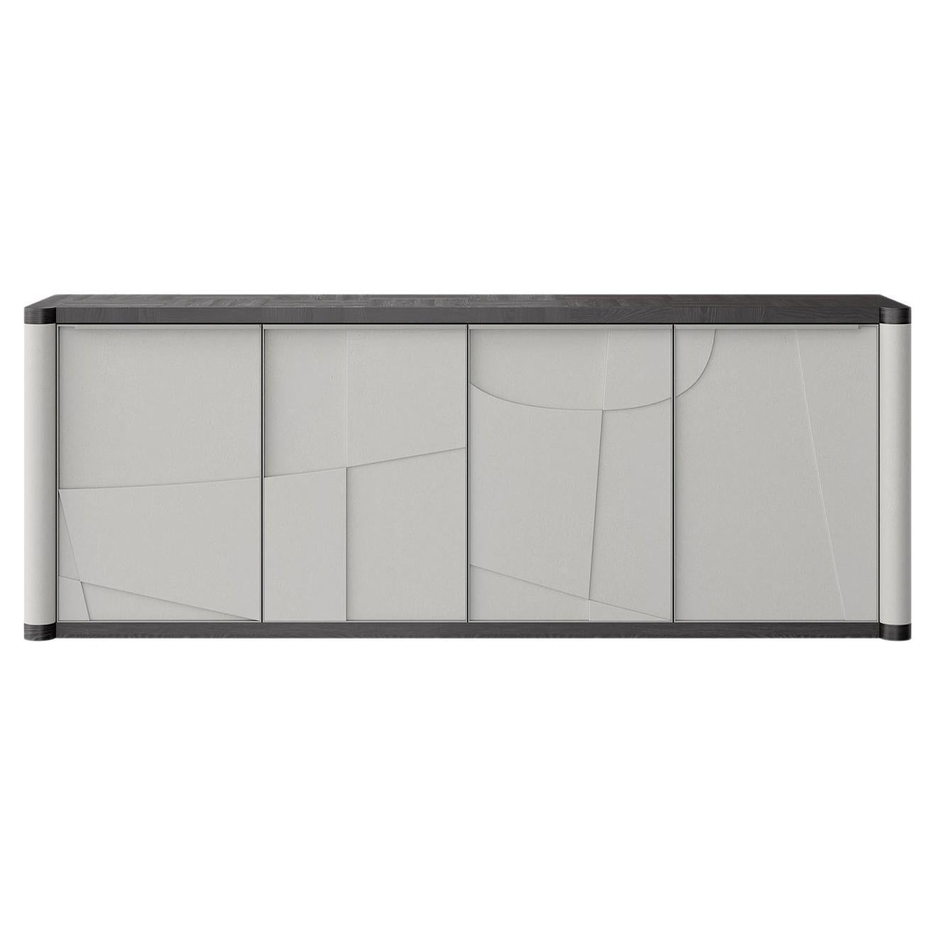 Unique, Handmade Lacquered and Black Oak Ariadne Sideboard by Ultramobili