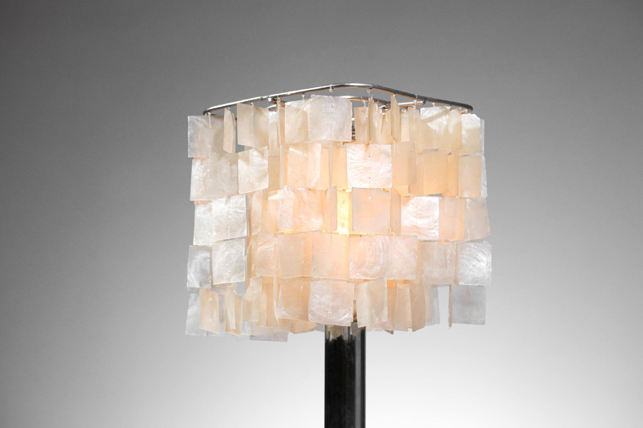 Unique Handmade Table Lamp in Mother of Pearl 70s Style Verner Panton G220 For Sale 6