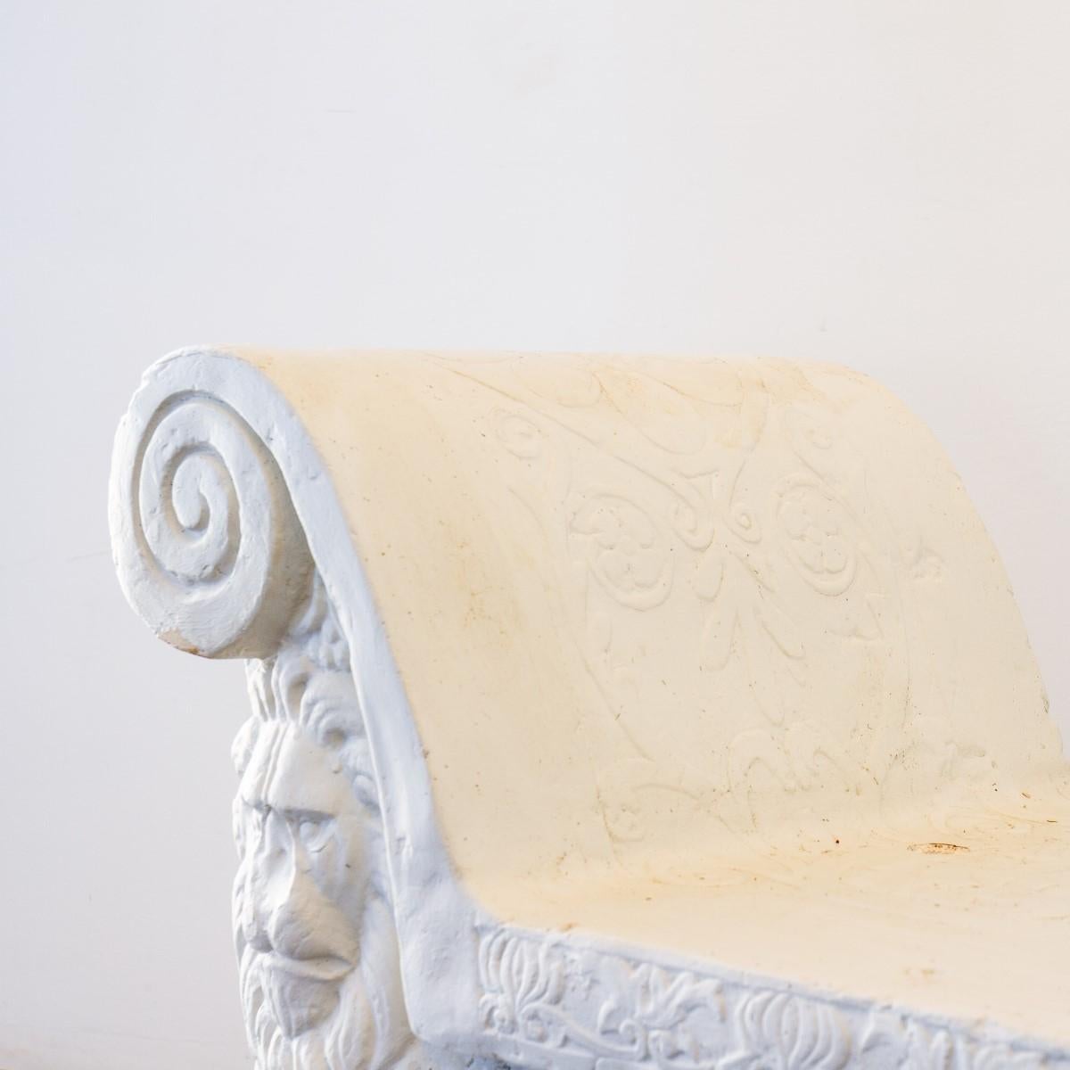 Unique Hard Plaster Maquette of an 18th Century Italian Marble Bench 6