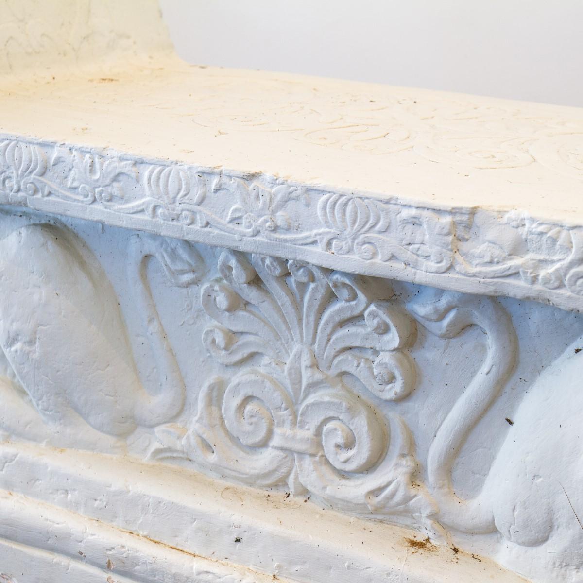 Unique Hard Plaster Maquette of an 18th Century Italian Marble Bench 7