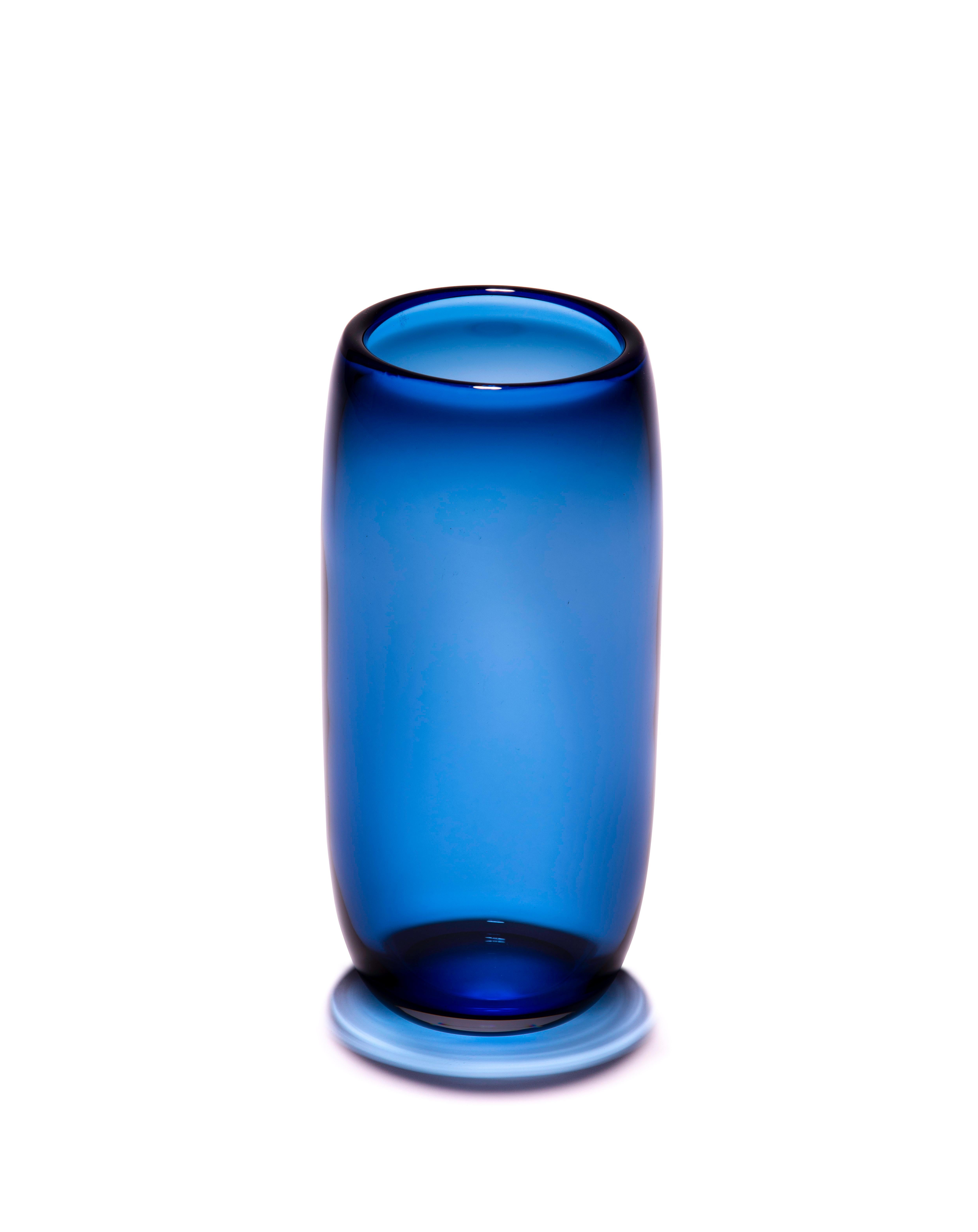 Unique Harvest Graal Blue Glass Vase by Tiina Sarapu 8