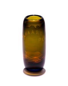 Unique Harvest Graal Brown Glass Vase by Tiina Sarapu