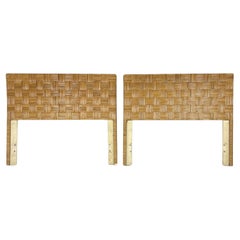 Unique Harvey Probber 'Artisan' Woven Cane Headboards