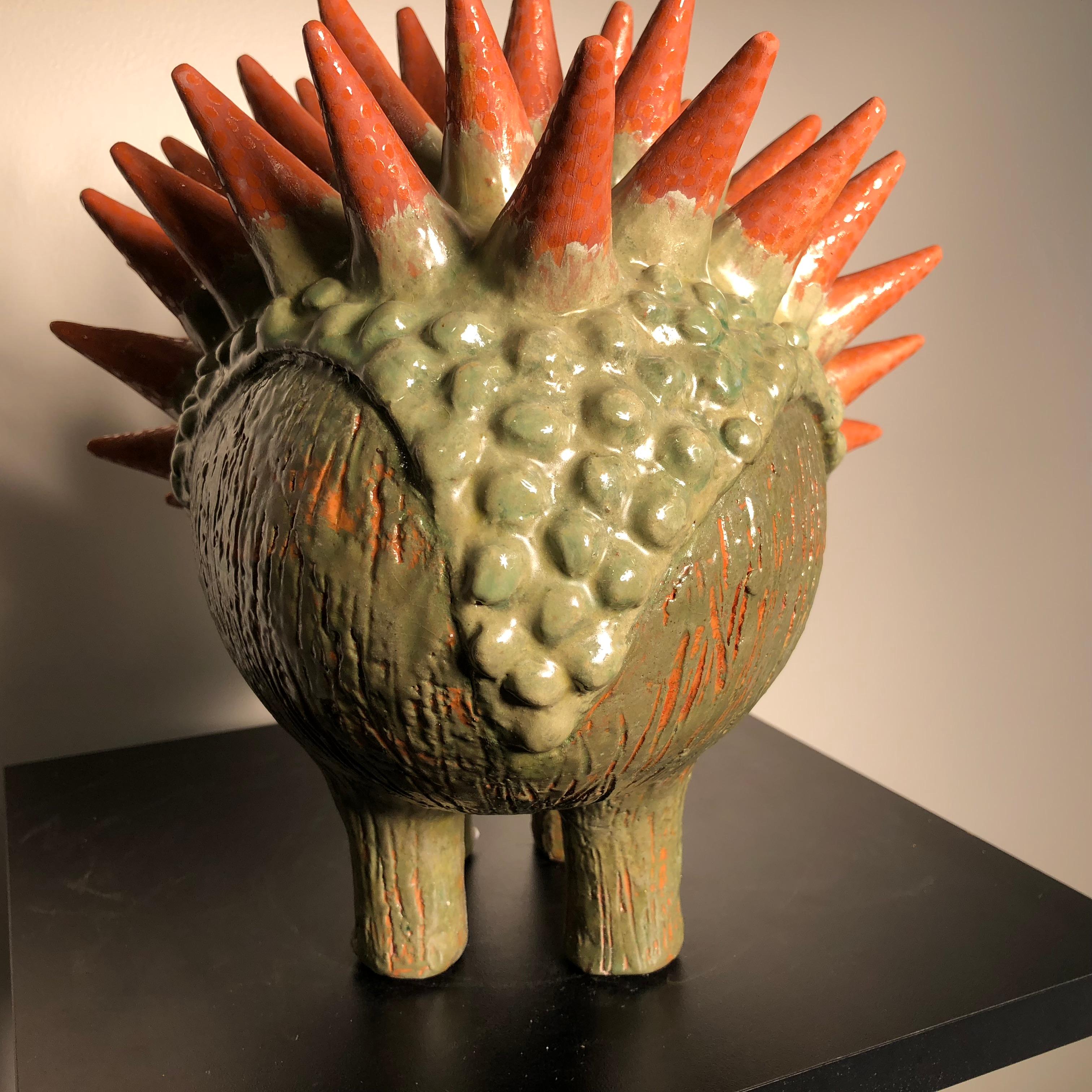 Unique Hedgehog Sculpture Few of a Kind Masterpiece Artisan Eva Fritz-Lindner 1