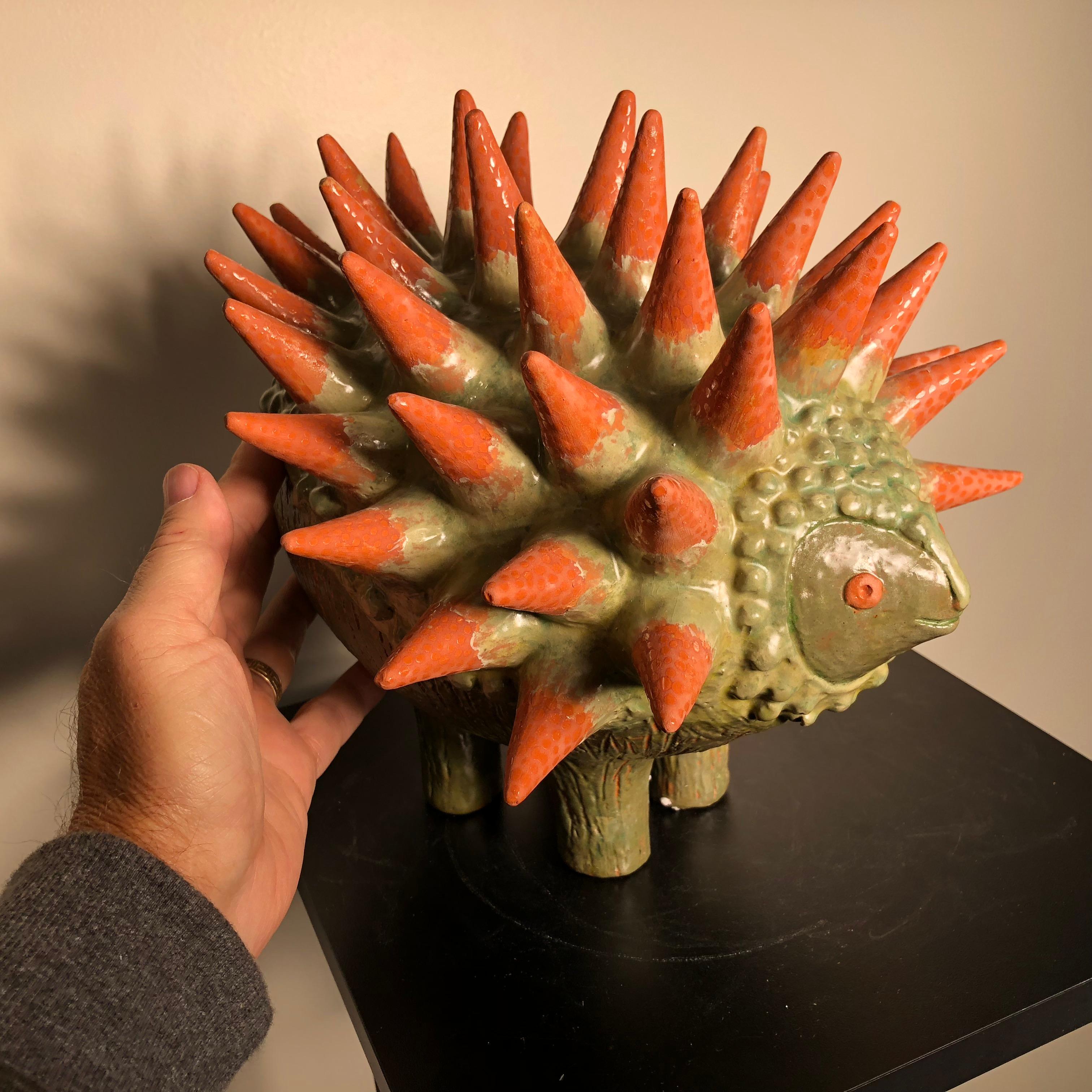 Unique Hedgehog Sculpture Few of a Kind Masterpiece Artisan Eva Fritz-Lindner 3