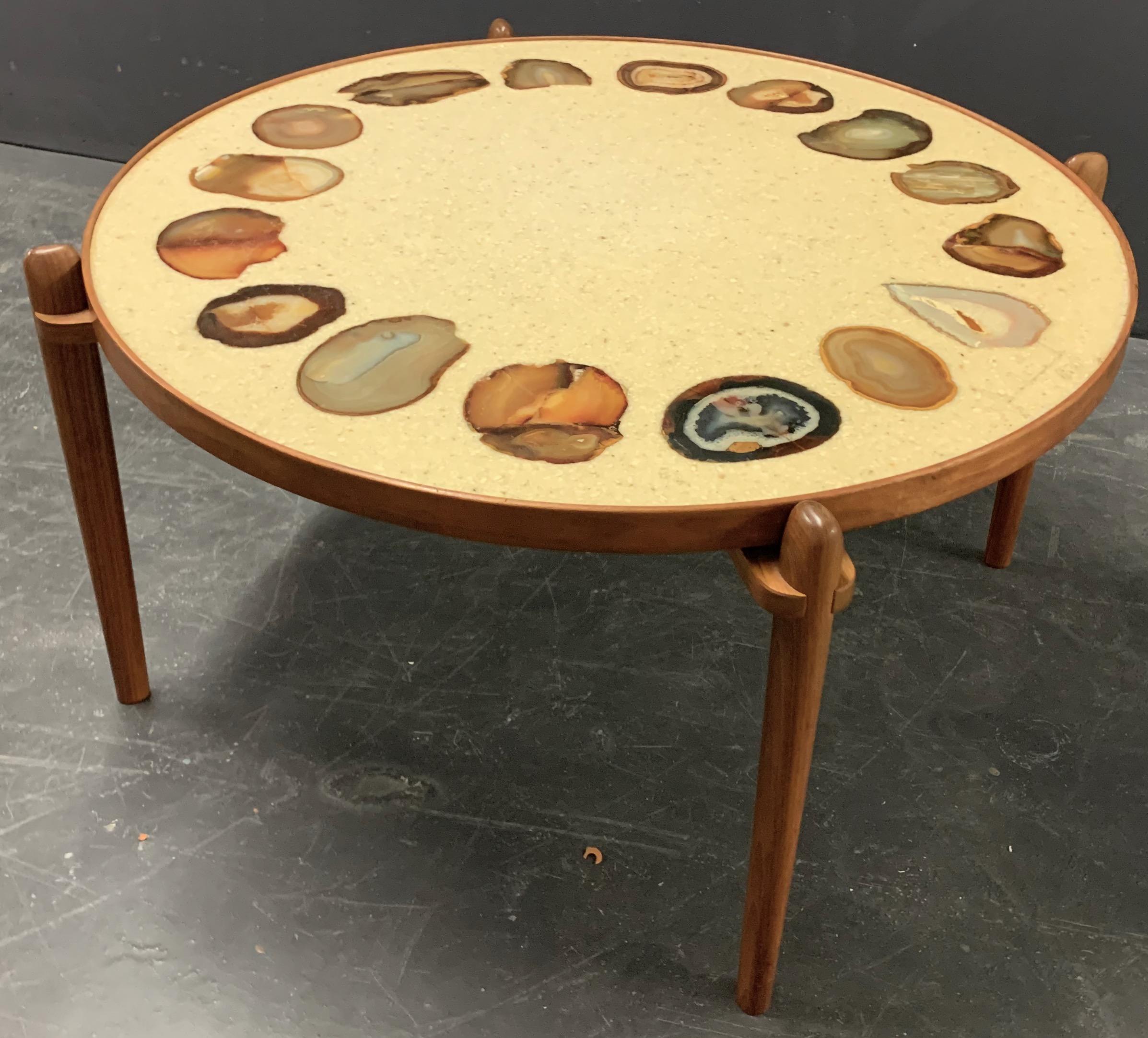 Unique Heinz Lilienthal Agate Coffe Table For Sale 8