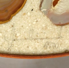 Mesa de café de ágata Heinz Lilienthal única