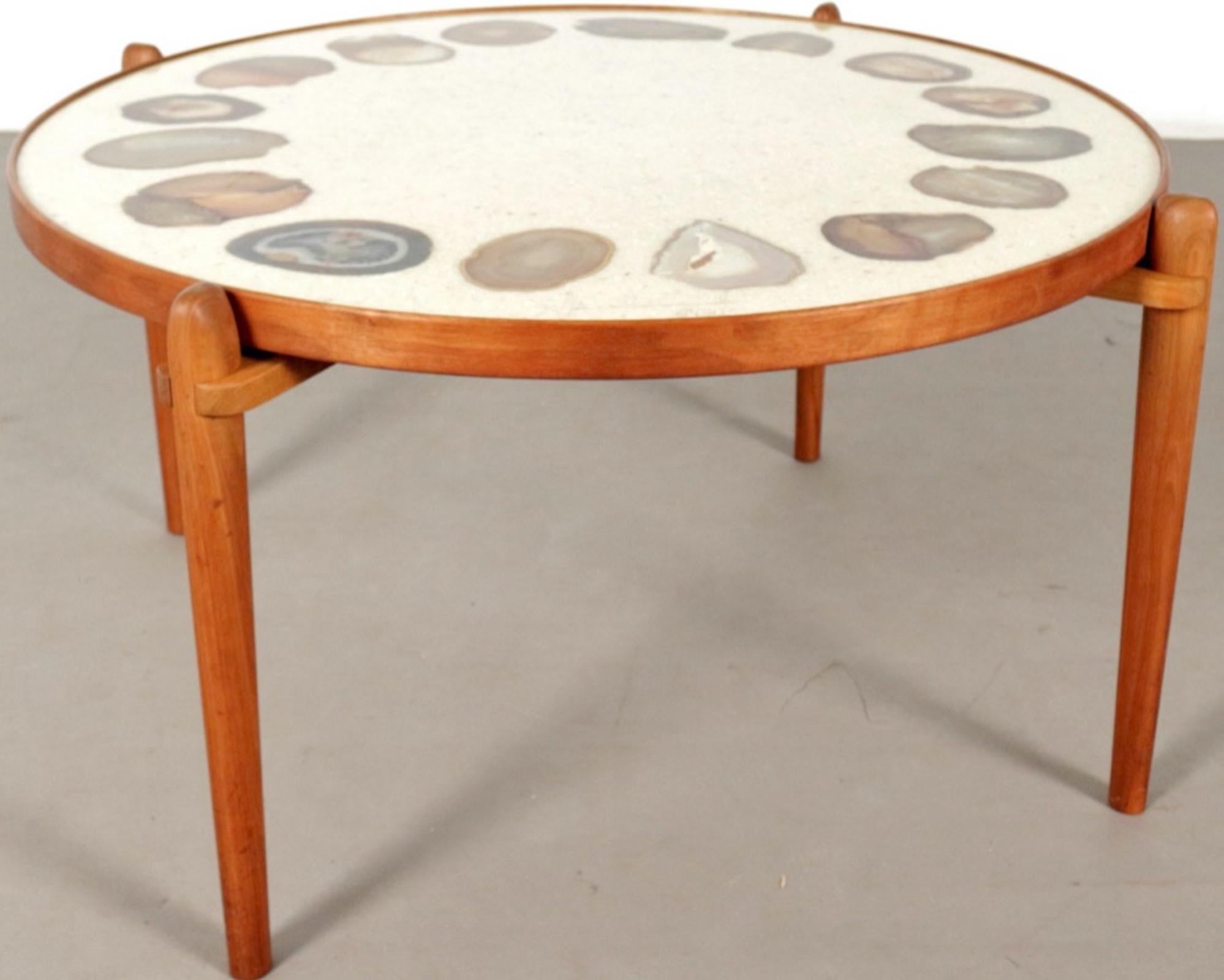 Unique Heinz Lilienthal Agate Coffe Table For Sale 2