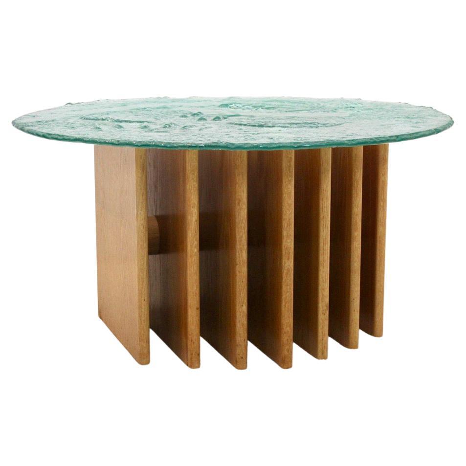 Unique Heinz Lilienthal Sculptural Glass Top Coffee Table