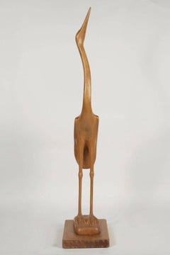 Sculpture unique d'un héron par Sakari Pykl, 1962