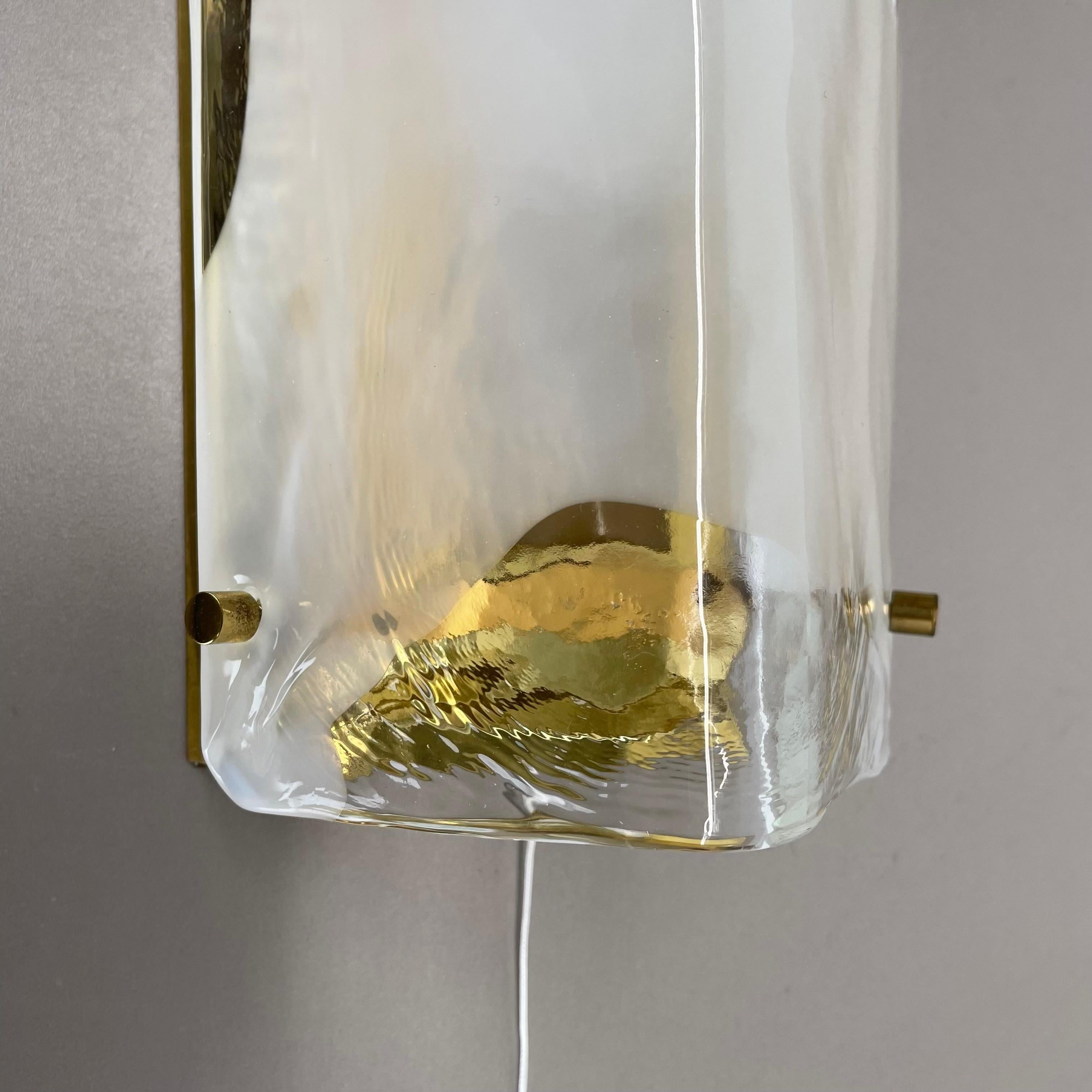 unique Hollywood Regency MURANO Glass Wall Light Made by Kalmar Lights, 1960s For Sale 2